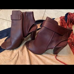Burgundy boot heels